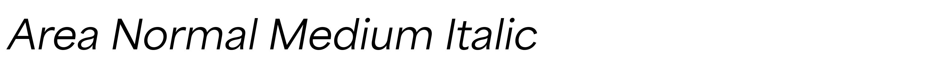 Area Normal Medium Italic